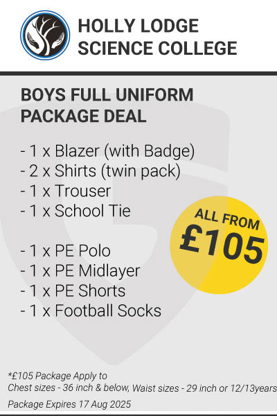 Holly Lodge Boys Full Uniform Package Deal
