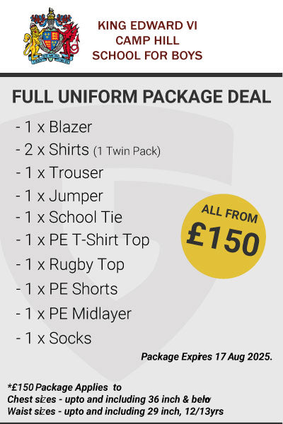 King Edward VI Camp Hill School for Boys Full Uniform Package Deal