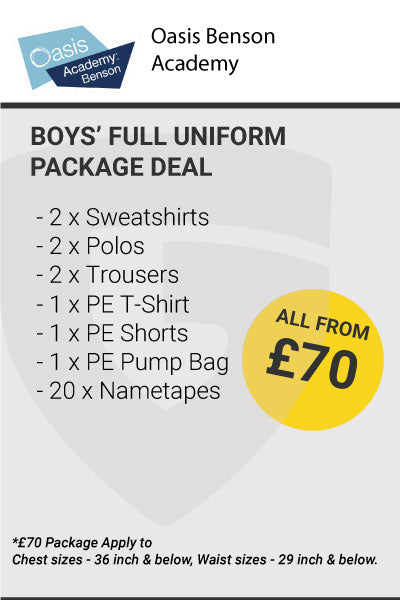 Benson Community School Boys Uniform Package Deal