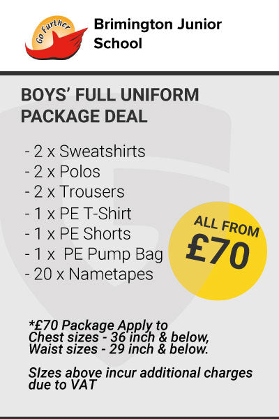 Brimington Full Boys Uniform Package