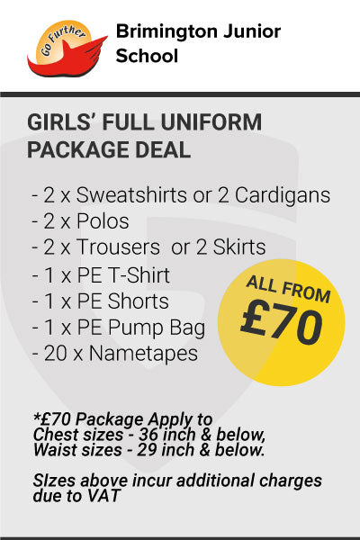 Brimington Full Girls Uniform Package