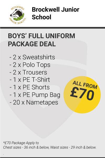 Brockwell Junior School Boys Uniform Package Deal