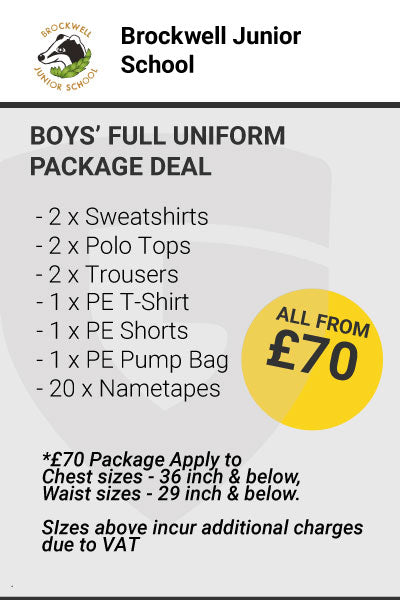 Brockwell Junior School Boys Uniform Package Deal