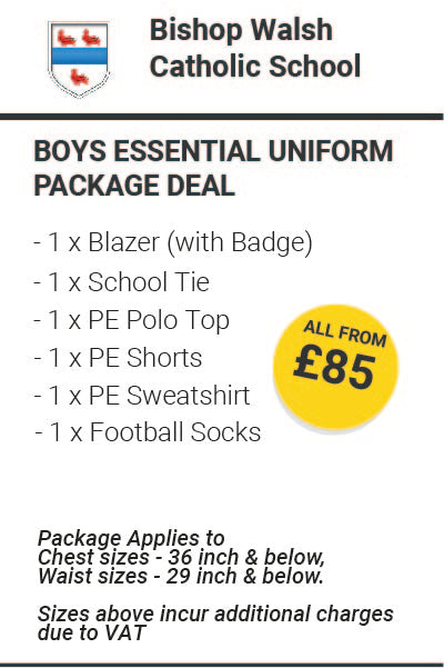 Bishop Walsh Catholic School Boys Essentials Package Deal