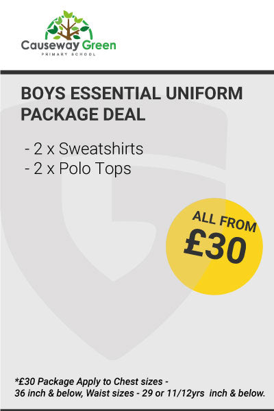 Causeway Green Primary Boy's Essential Uniform Package