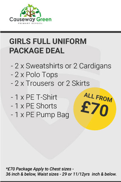 Causeway Green Primary Girls Uniform Package