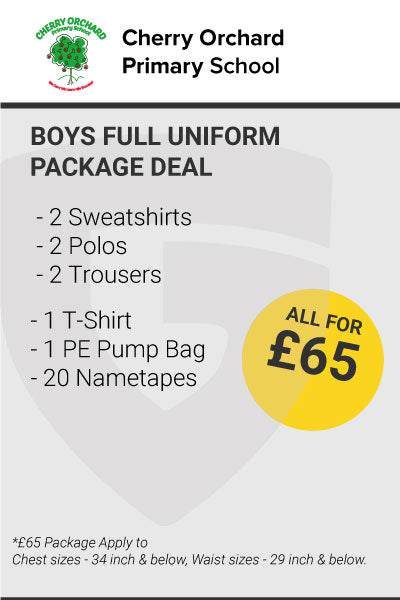 Cherry Orchard Primary Boys Uniform Package Deal