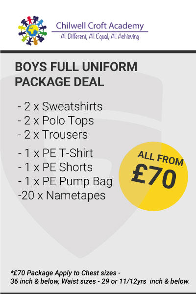 Chilwell Croft Academy Boys Uniform Package Deal