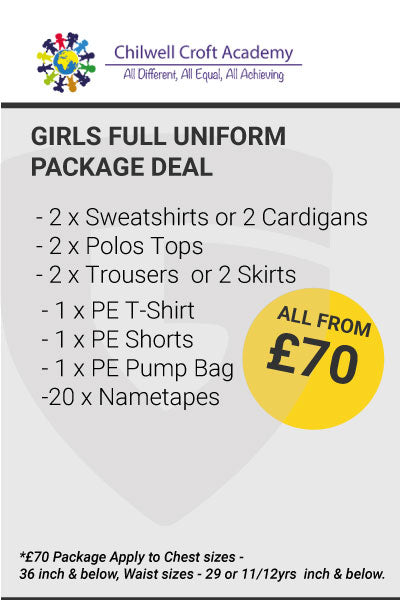 Chilwell Croft Academy Girls Uniform Package Deal