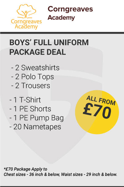 Corngreaves Academy Boys Uniform Package Deal
