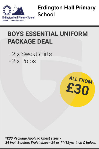 Erdington Hall Primary School Boys Essential Package Deal