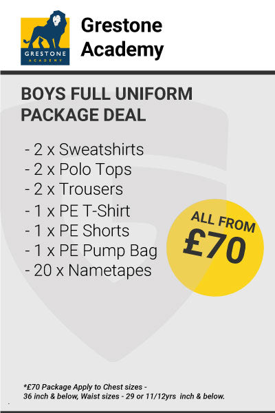 Grestone Academy Boy's Full Uniform Package Deal
