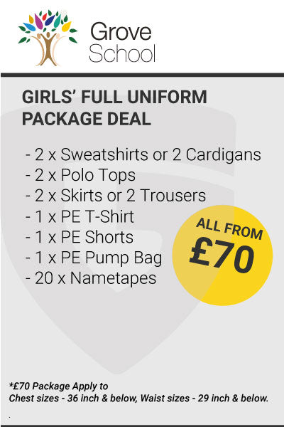 Grove School Girls Uniform Package Deal