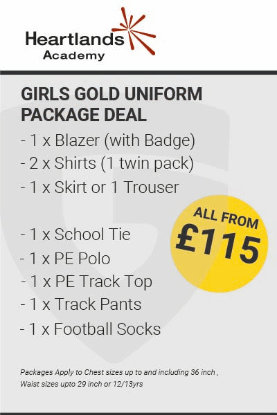 Heartlands Academy Boys Gold Uniform Package Deal