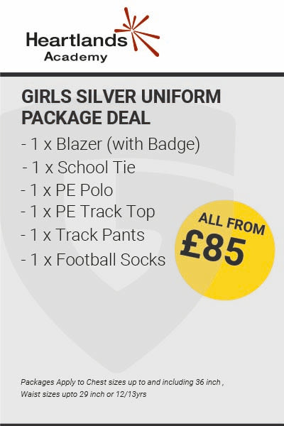 Heartlands Academy Girls Silver Uniform Package Deal