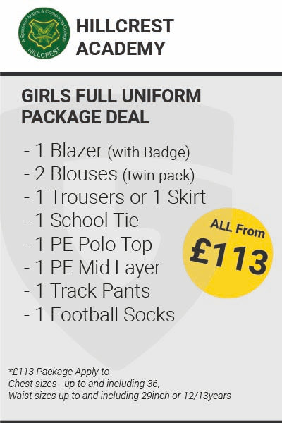 Hillcrest School Girls Full Uniform Package