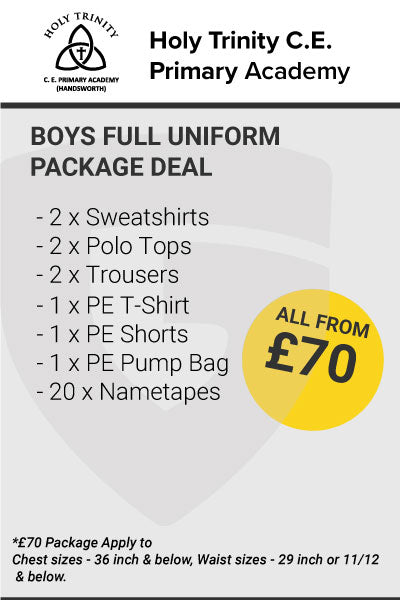 Holy Trinity C of E Primary School Boys Full Package Deal