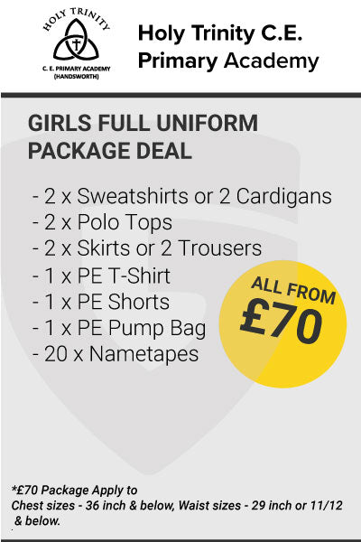 Holy Trinity C of E Primary Girls Uniform Package Deal