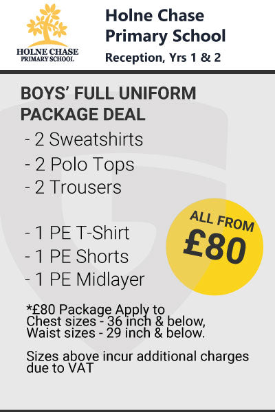 Holne Chase Boy's Full Uniform Package Reception, Y1-Y2