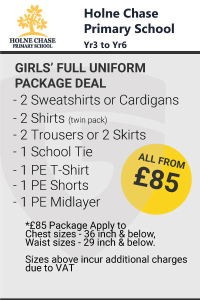 Holne Chase Girls Full Uniform Package Y3-Y6