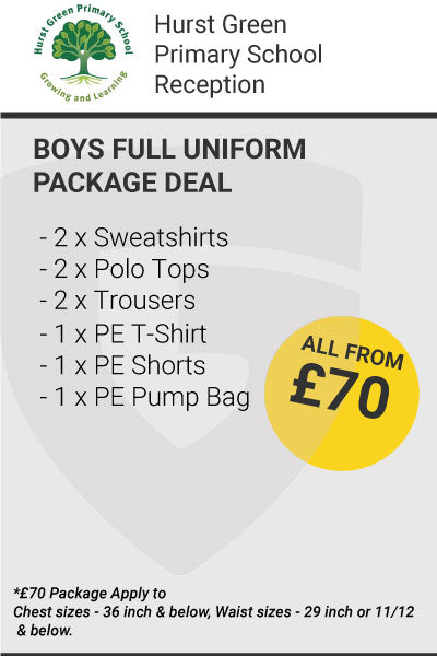 Hurst Green Primary School Reception Boys Uniform Package