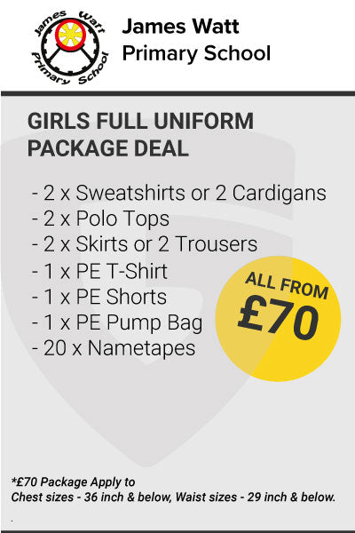 James Watt Primary School Girls Uniform Package Deal