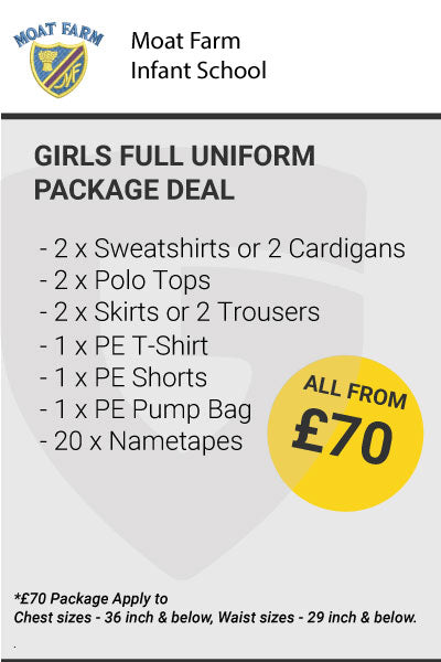 Moat Farm Infant School Reception Girls Uniform Package
