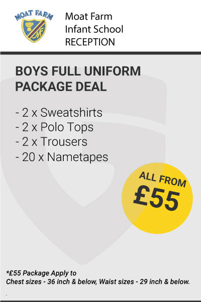 Moat Farm Infant School Reception Boys Uniform Package
