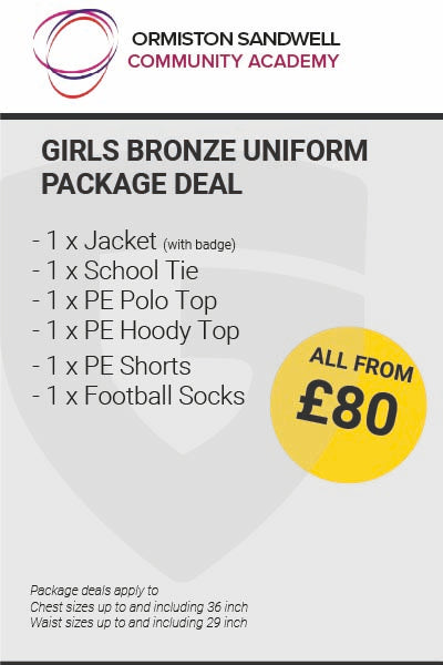 Ormiston Sandwell Community Girls Bronze Package Deal