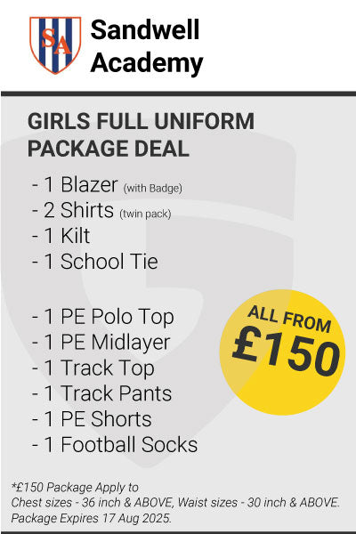 Sandwell Academy Girls (Kilt) Full Uniform Package Deal