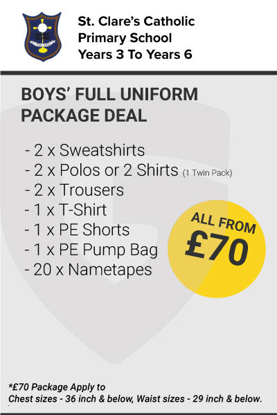 St Clare's Boy's Full Uniform Y3-Y6