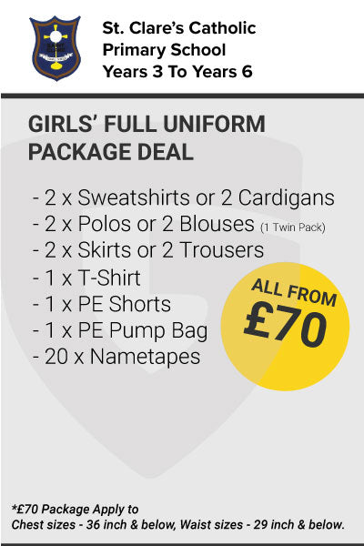 St Clare's Girl's Full Uniform Y3-Y6