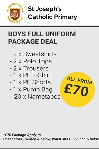 St Josephs Catholic Primary School Boys Uniform Package Deal