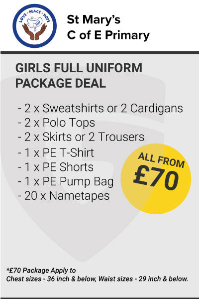 St Mary's C of E Primary Girls Uniform Package Deal