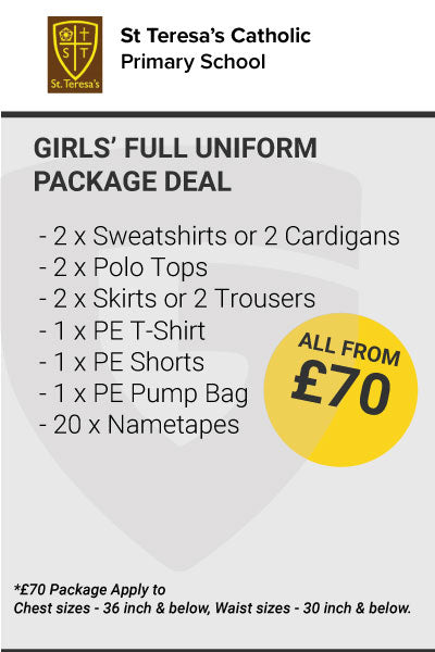 St Teresa's Catholic Primary School Girls Uniform Package Deal