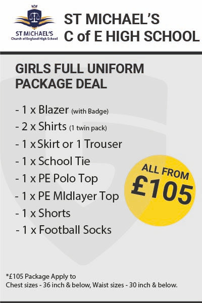 St Michael's Girls Full Uniform Package