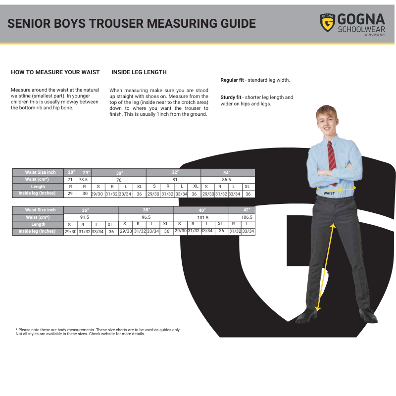 Senior Boys School Trousers - Navy