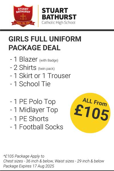 Stuart Bathurst Catholic Girls Senior Full Uniform Package Deal