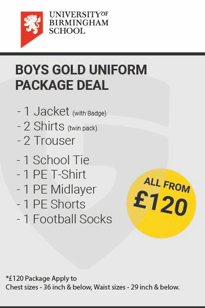 University of Birmingham Boys Gold Uniform Package