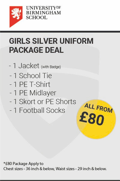 University of Birmingham Girls Silver Uniform Package