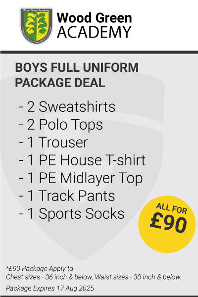 Wood Green Academy Boys Full Uniform Package Deal