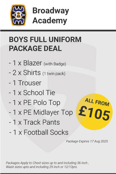 Broadway Academy Boys Full Uniform Package Deal