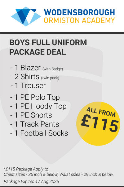 Wodensborough Ormiston Academy Boys Full Uniform Package Deal
