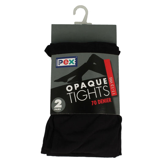 Product image for Black Opaque School Tights - 2-Pack