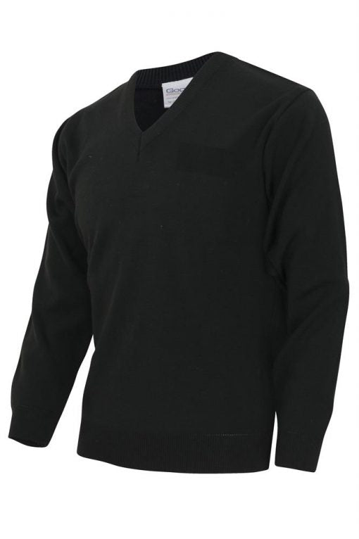 Product image for Black V Neck School Jumper