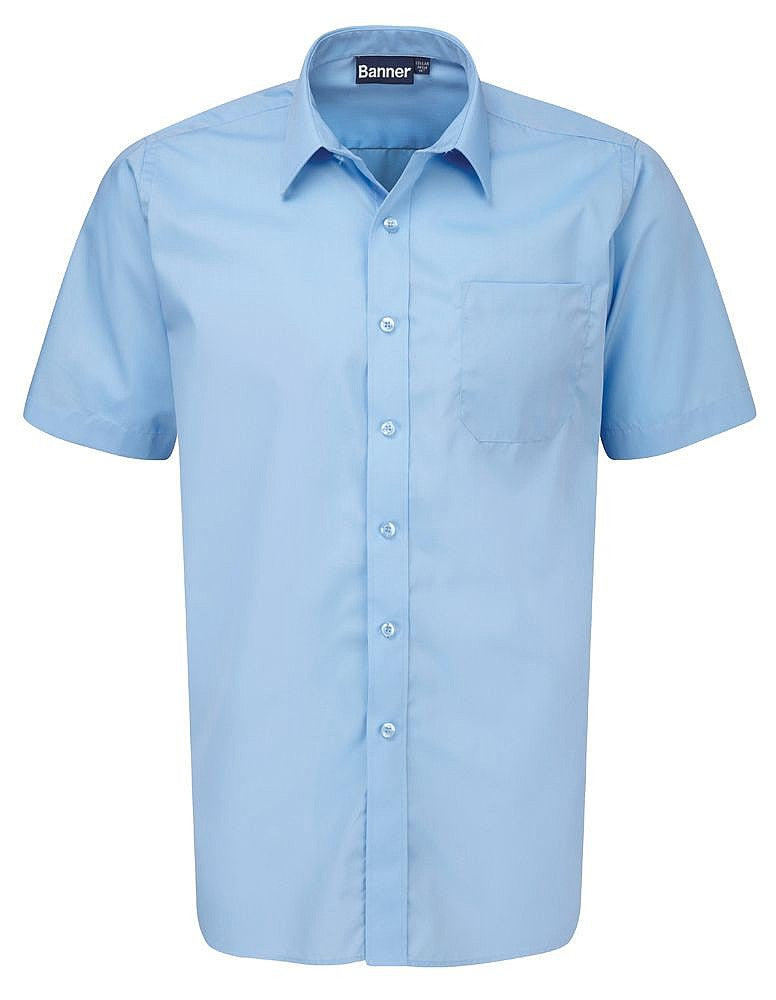 Product image for Boys’ Blue Short Sleeve School Shirt