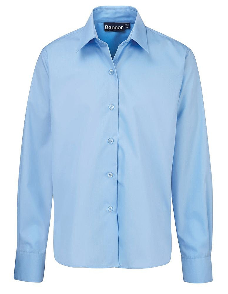 Product image for Girls’ Blue Long Sleeve School Shirt