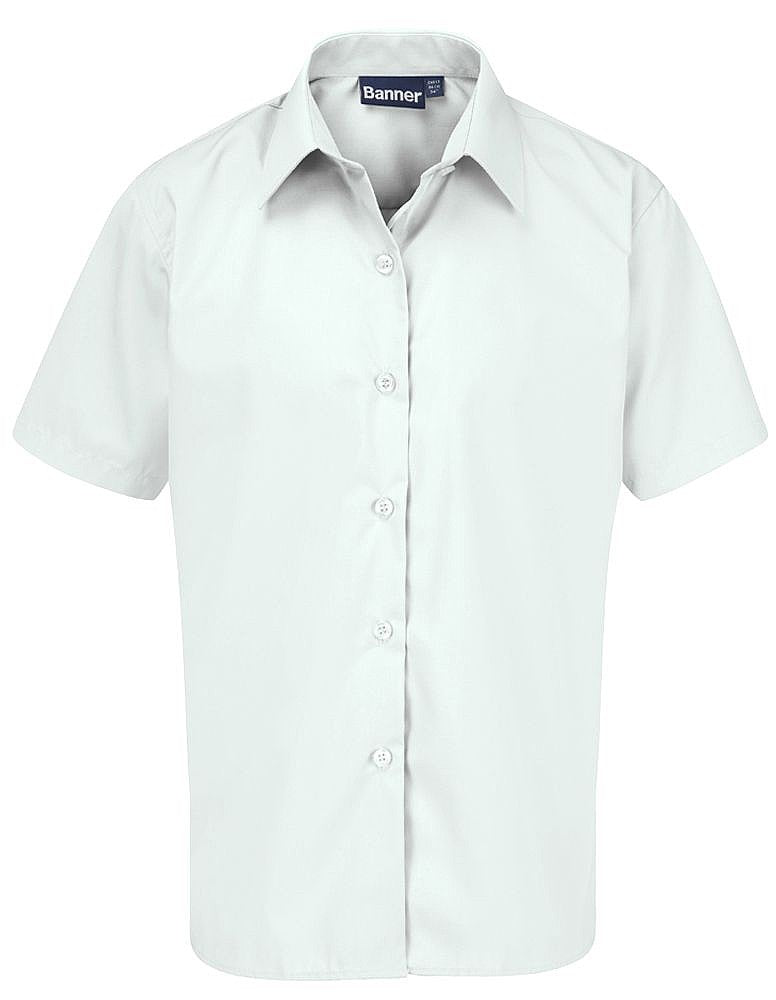 Product image for Girls’ White Short Sleeve School Shirt