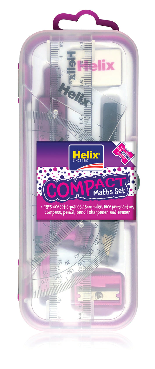 Product image for Helix Compact Maths Set Pink