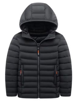 Product image for Junior Padded Fleece Lined School Coat - Black